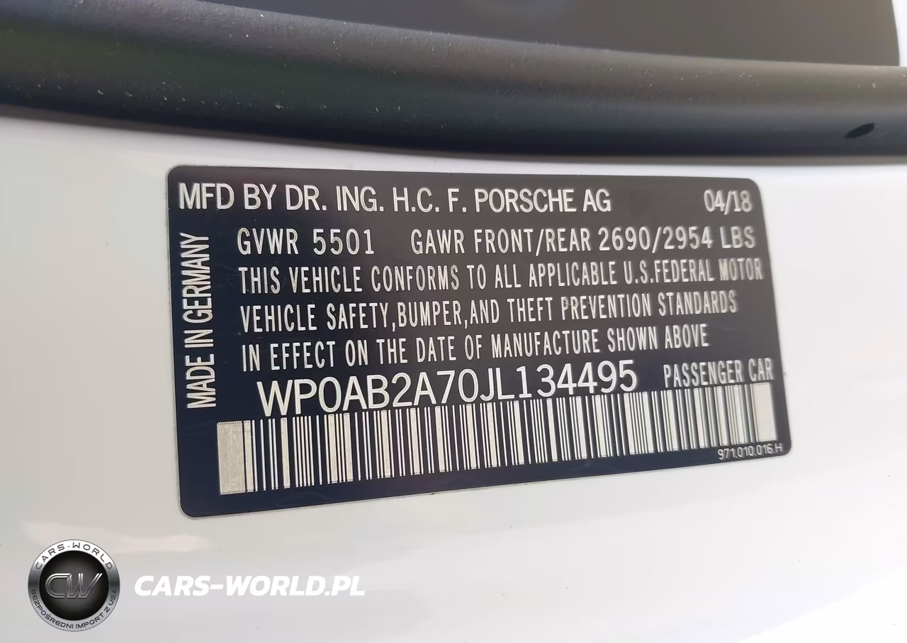 2018 Porsche Panamera 4S VIN:WP0AB2A70JL134495 - 9