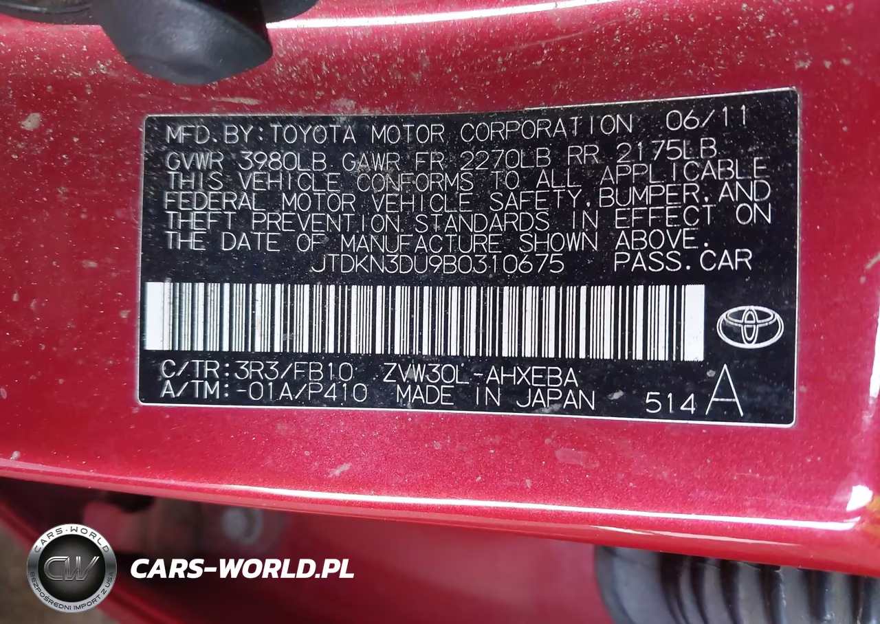 2011 Toyota Prius Three VIN:JTDKN3DU9B0310675 - 9