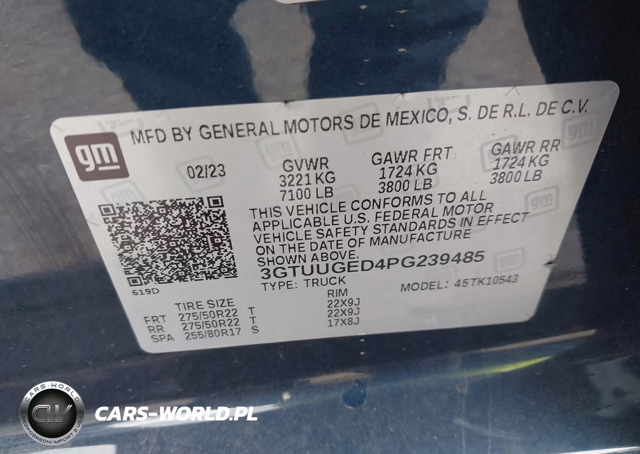 2023 GMC Sierra 1500 Denali VIN:3GTUUGED4PG239485 - 9