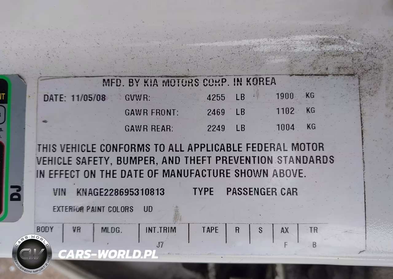 2009 Kia Optima Lx VIN:KNAGE228695310813 - 9