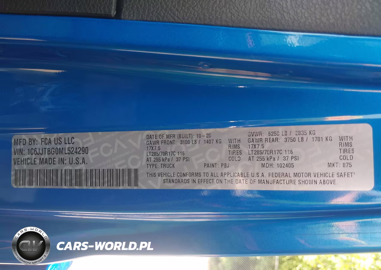 2021 Jeep Gladiator Rubicon 4X4 VIN:1C6JJTBG0ML524290 - 9