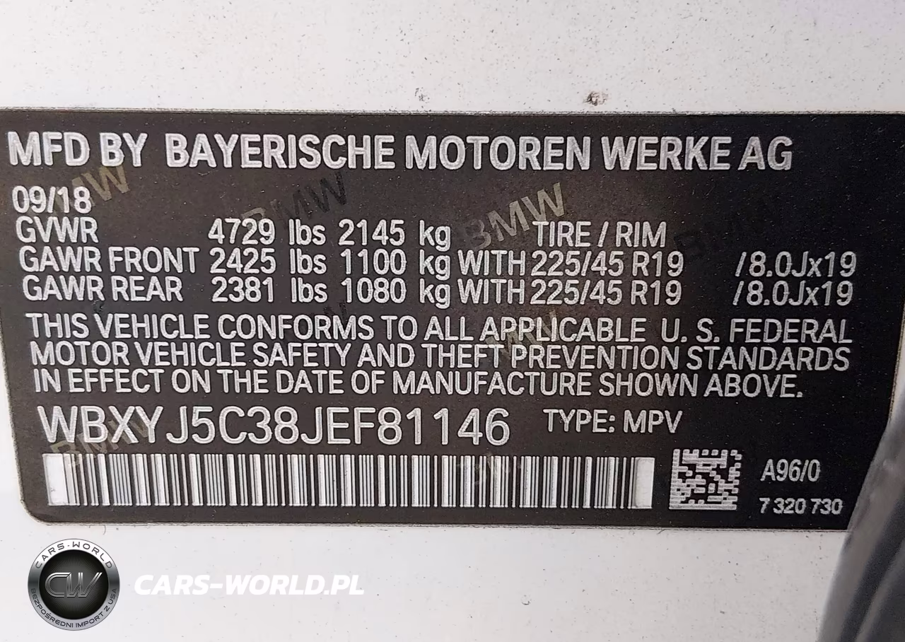 2018 BMW X2 xDrive28I VIN:WBXYJ5C38JEF81146 - 9