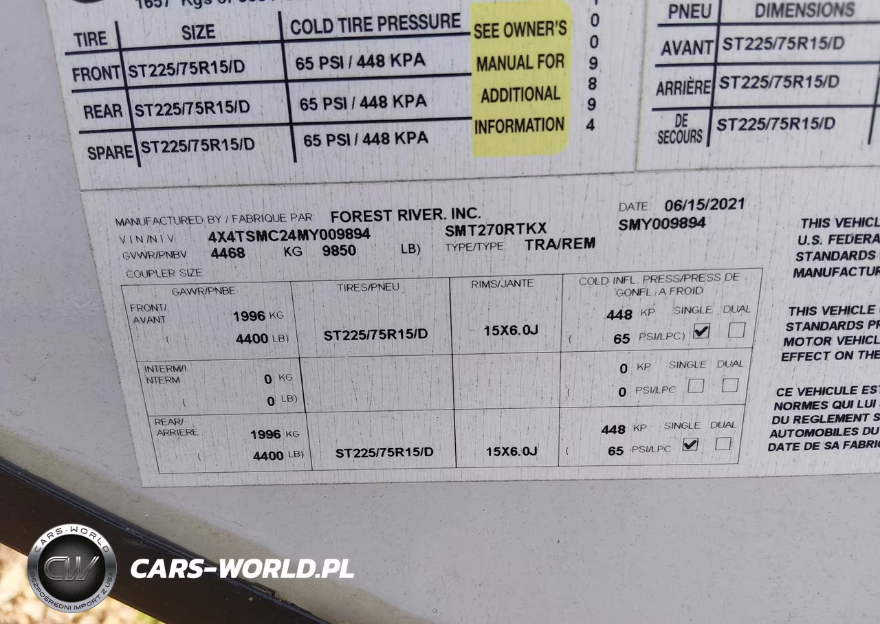 2021 Forest River Other VIN:4X4TSMC24MY009894 - 9