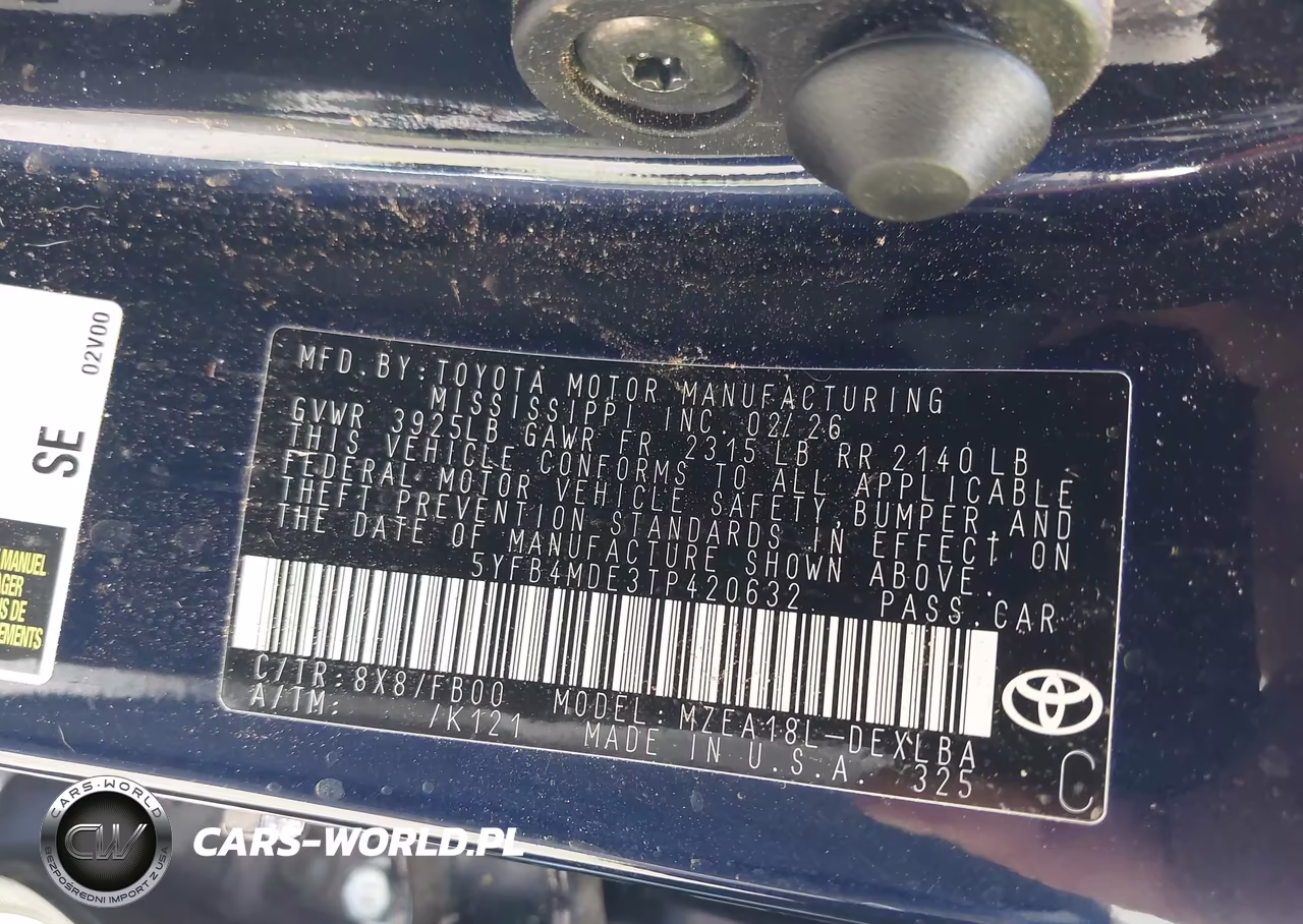 2026 Toyota Corolla Le VIN:5YFB4MDE3TP420632 - 9