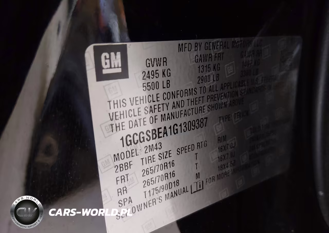 2016 Chevrolet Colorado 2Wd Wt VIN:1GCGSBEA1G1309387 - 9