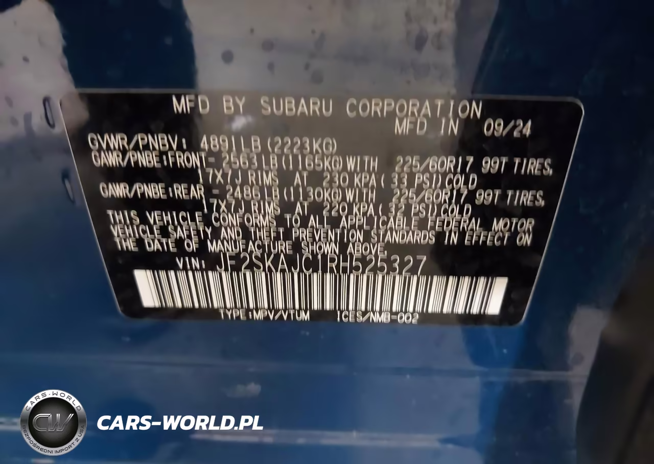 2024 Subaru Forester Wilderness VIN:JF2SKAJC1RH525327 - 9