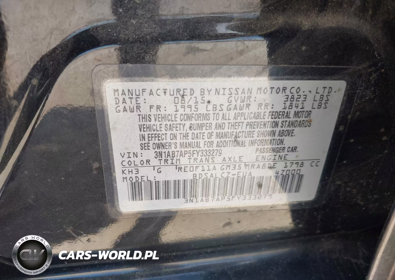 2015 Nissan Sentra S VIN:3N1AB7AP5FY333279 - 9