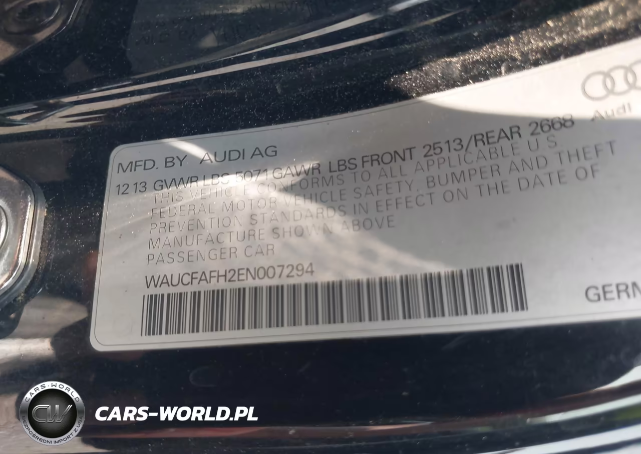 2014 Audi A5 2.0T Premium VIN:WAUCFAFH2EN007294 - 9