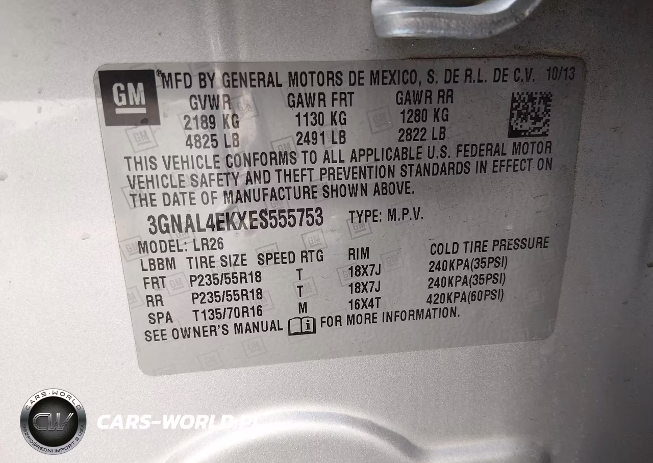 2014 Chevrolet Captiva Sport Fleet Ltz VIN:3GNAL4EKXES555753 - 9