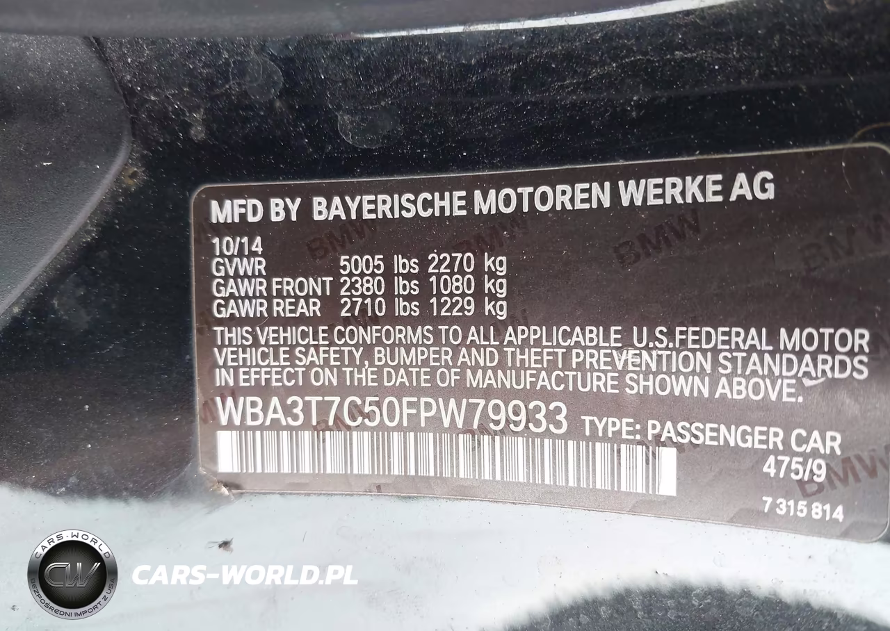 2015 BMW 435I xDrive VIN:WBA3T7C50FPW79933 - 9
