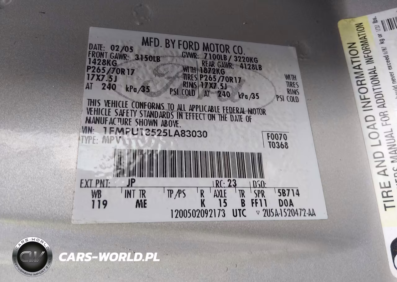 2005 Ford Expedition Xls VIN:1FMPU13525LA83030 - 9