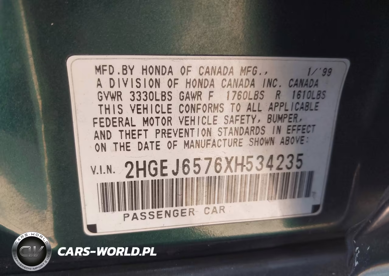 1999 Honda Civic Lx VIN:2HGEJ6576XH534235 - 9