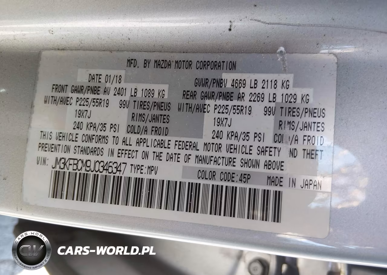 2018 Mazda Cx-5 Touring VIN:JM3KFBCM9J0346347 - 9