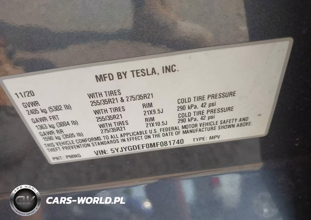 2021 Tesla Model Y Performance Dual Motor All-Wheel Drive VIN:5YJYGDEF0MF081740 - 9