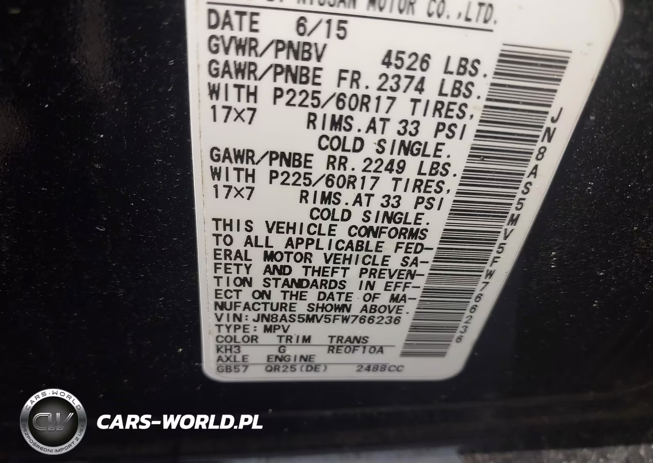 2015 Nissan Rogue Select S VIN:JN8AS5MV5FW766236 - 9