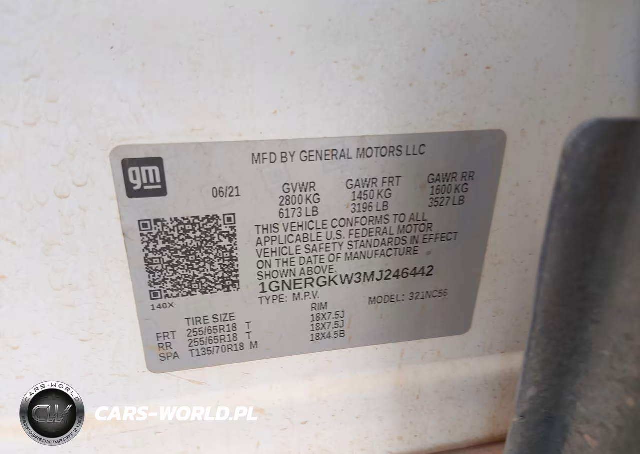 2021 Chevrolet Traverse Fwd Lt Cloth VIN:1GNERGKW3MJ246442 - 9