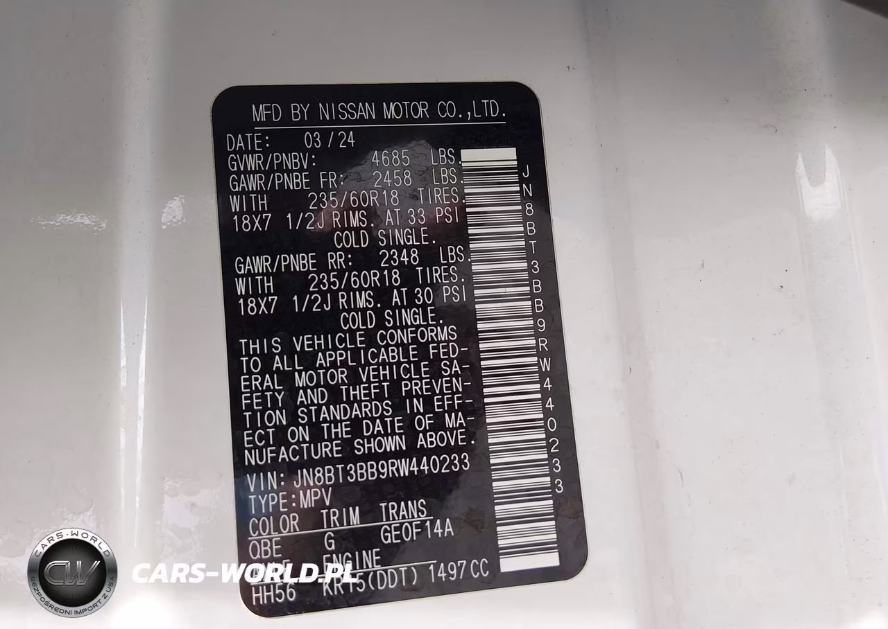 2024 Nissan Rogue Sv Intelligent Awd VIN:JN8BT3BB9RW440233 - 9
