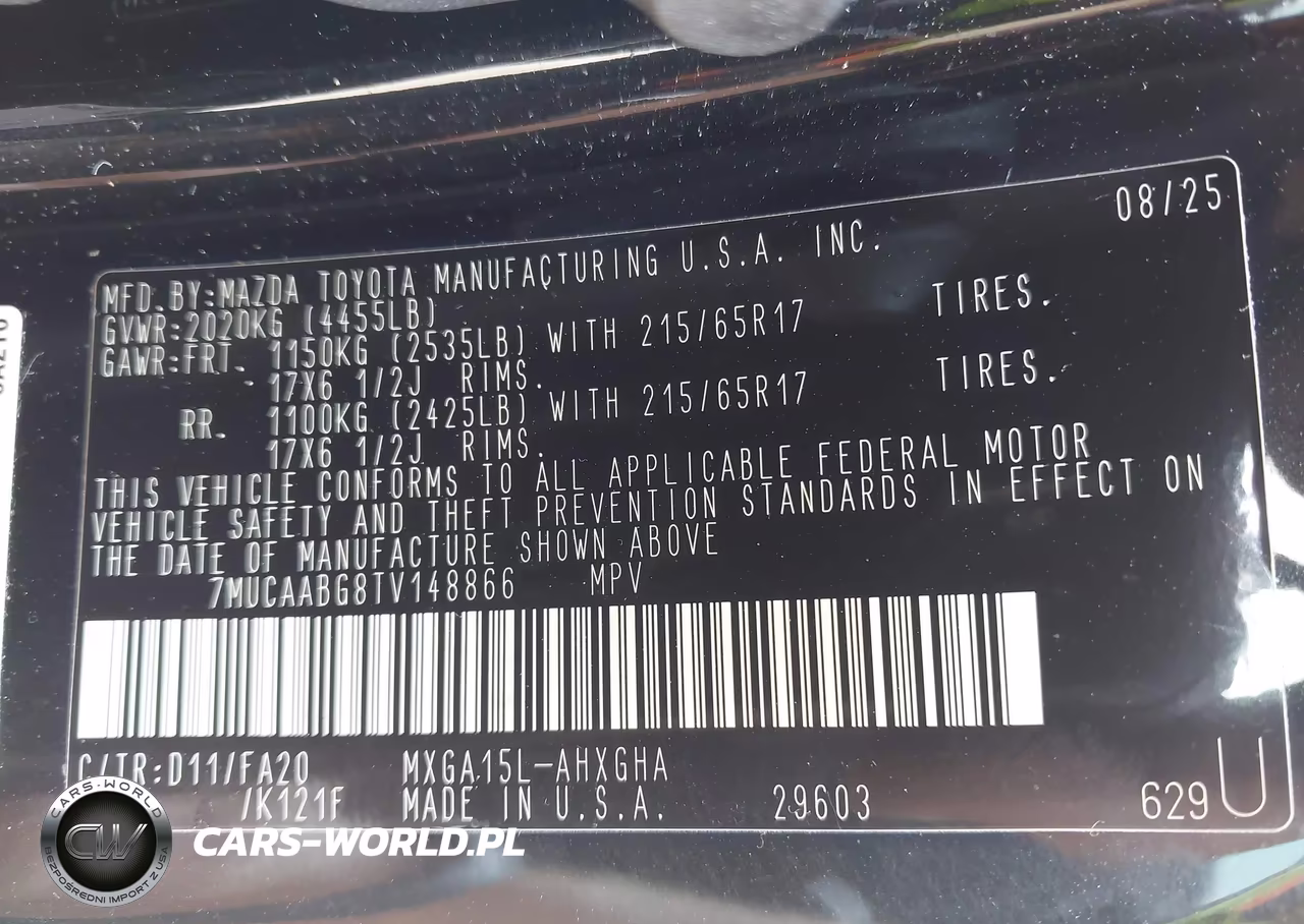 2026 Toyota Corolla Cross Le VIN:7MUCAABG8TV148866 - 9
