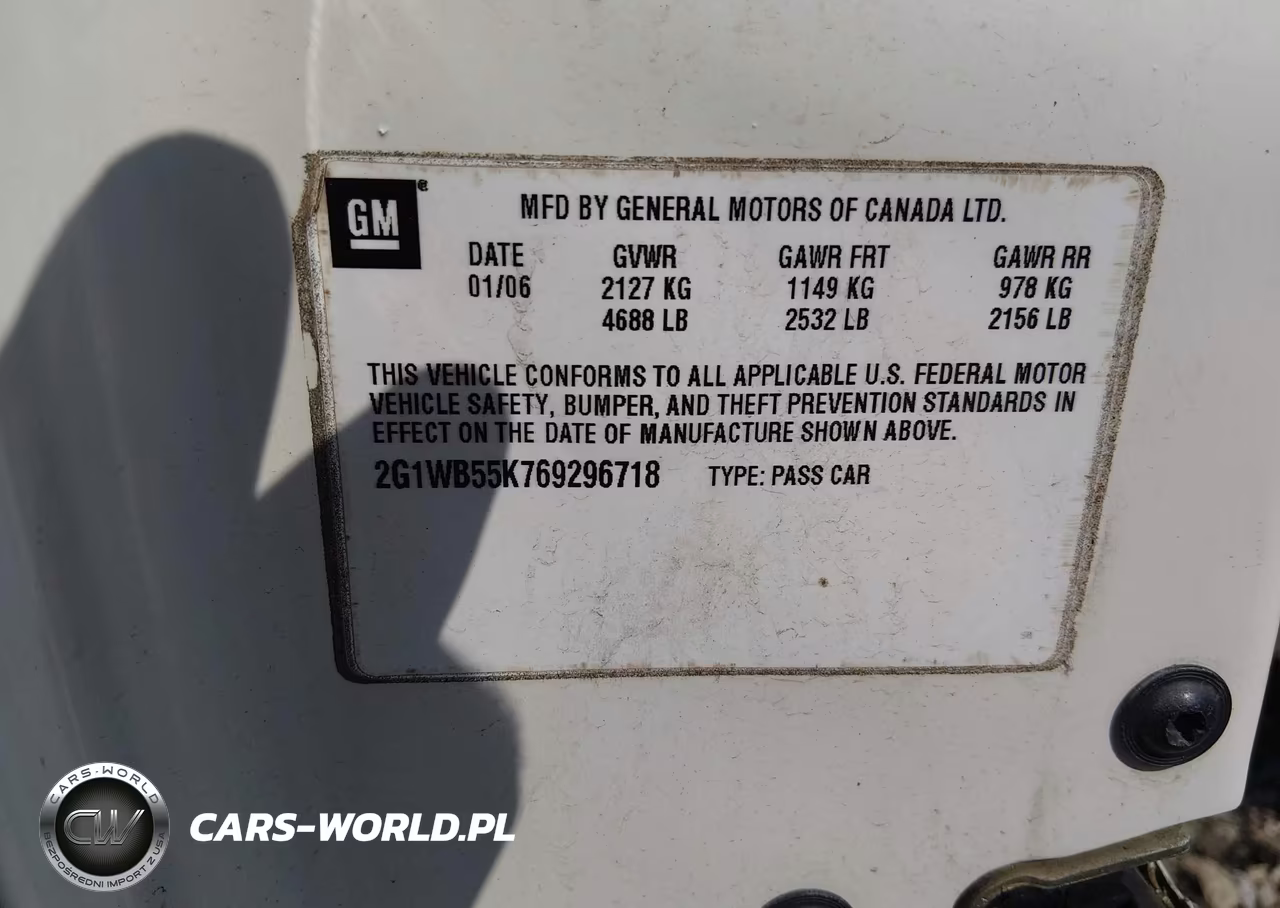 2006 Chevrolet Impala Ls VIN:2G1WB55K769296718 - 9