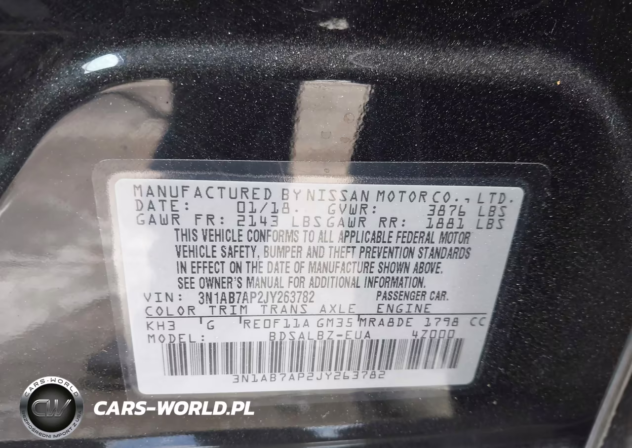2018 Nissan Sentra S VIN:3N1AB7AP2JY263782 - 9