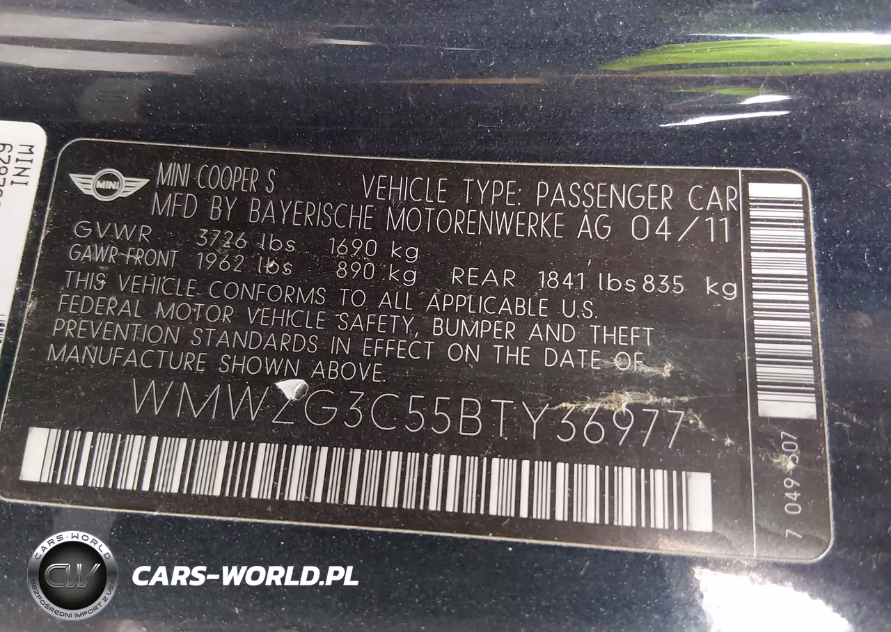 2011 Mini Cooper S Clubman VIN:WMWZG3C55BTY36977 - 9