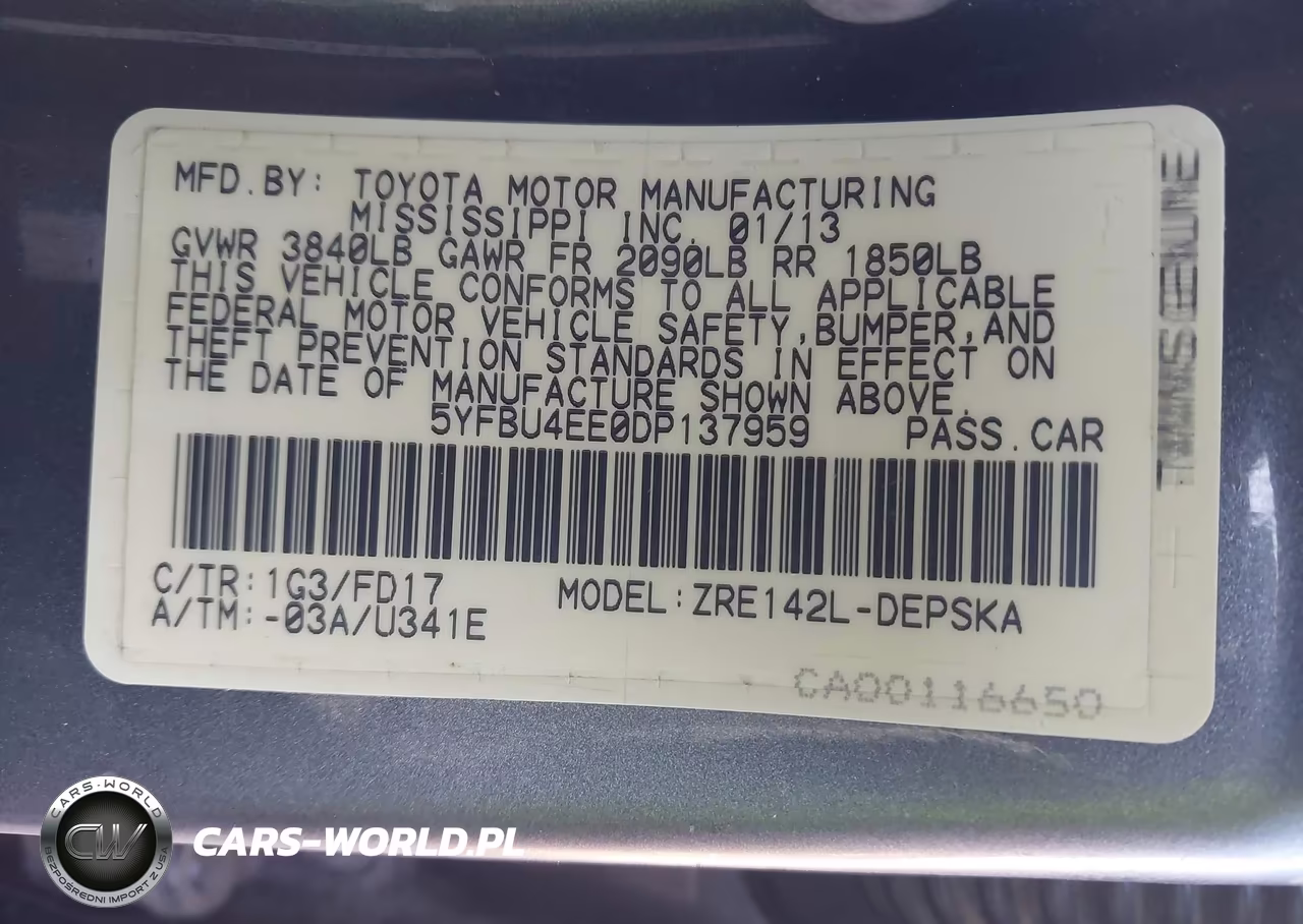 2013 Toyota Corolla S VIN:5YFBU4EE0DP137959 - 9