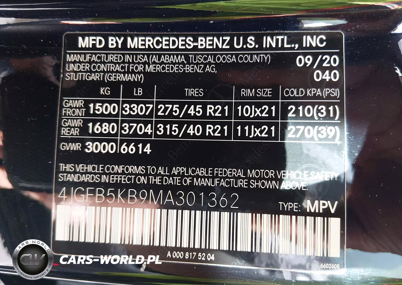 2021 Mercedes-Benz Gle 450 4Matic VIN:4JGFB5KB9MA301362 - 9