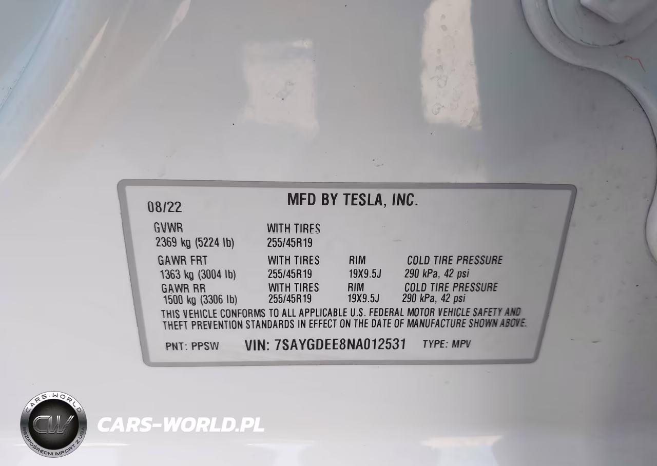 2022 Tesla Model Y Long Range Dual Motor All-Wheel Drive VIN:7SAYGDEE8NA012531 - 9