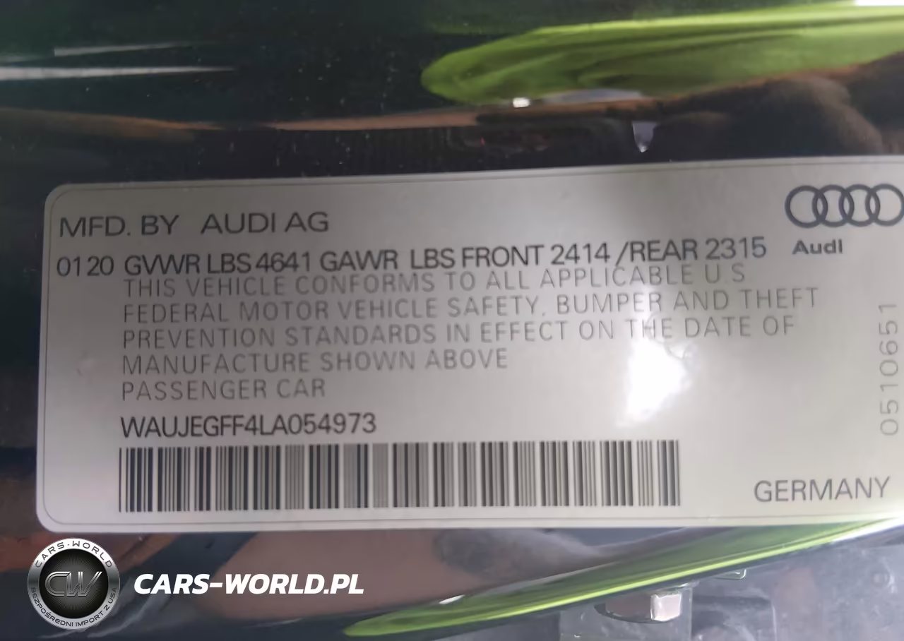2020 Audi A3 Premium Plus 45 Tfsi S Line Quattro S Tronic VIN:WAUJEGFF4LA054973 - 9