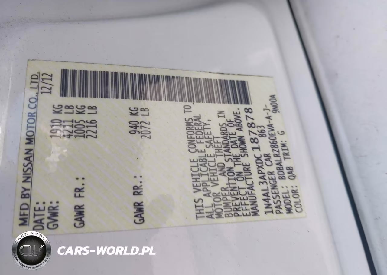 2013 Nissan Altima 2.5 VIN:1N4AL3APXDC187878 - 9
