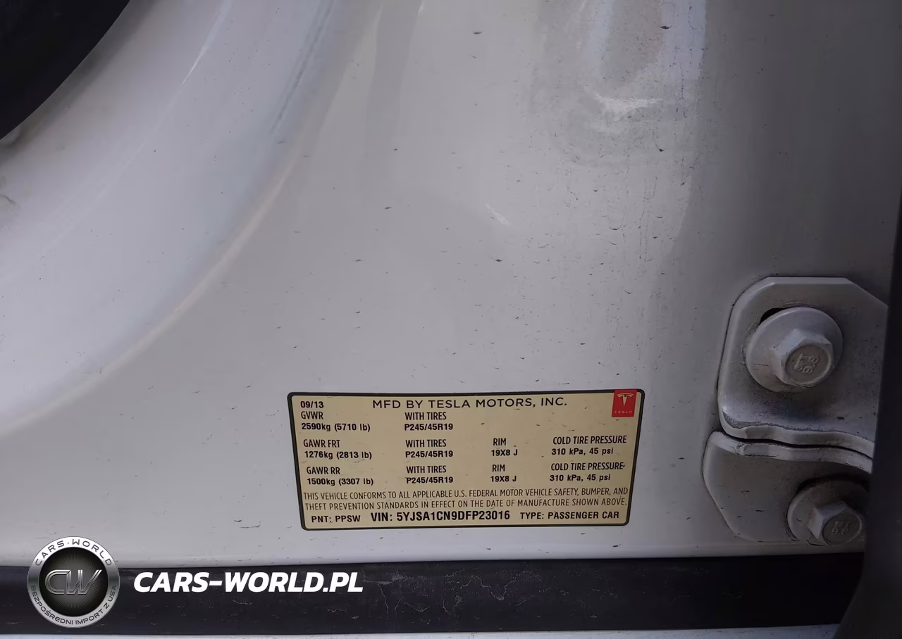 2013 Tesla Model S VIN:5YJSA1CN9DFP23016 - 9