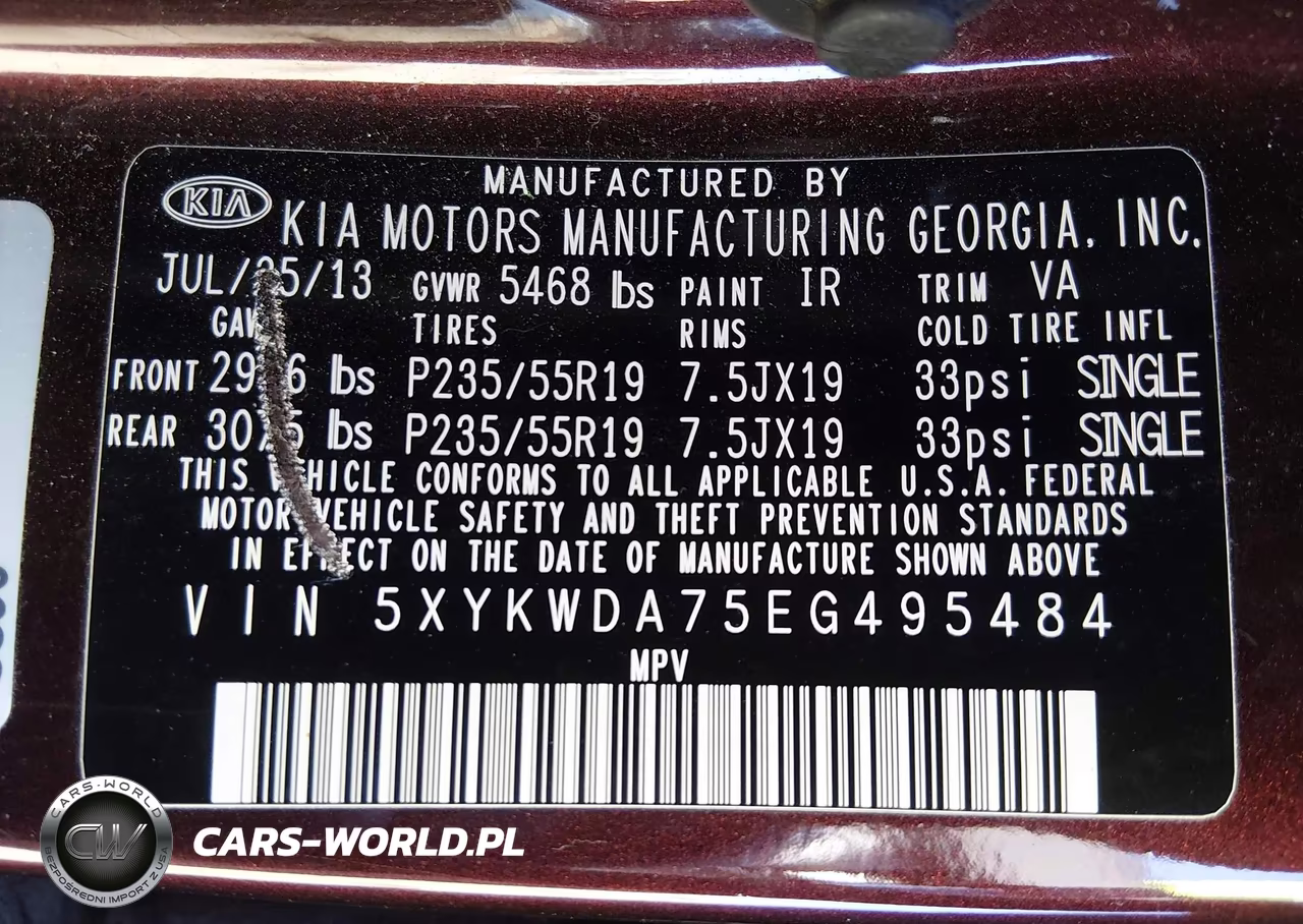 2014 Kia Sorento Sx V6 VIN:5XYKWDA75EG495484 - 9