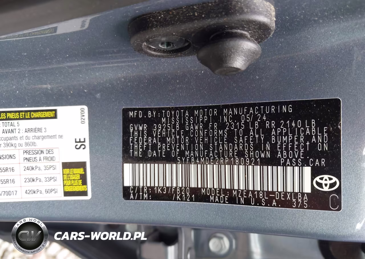 2024 Toyota Corolla Le VIN:5YFB4MDE2RP180921 - 9