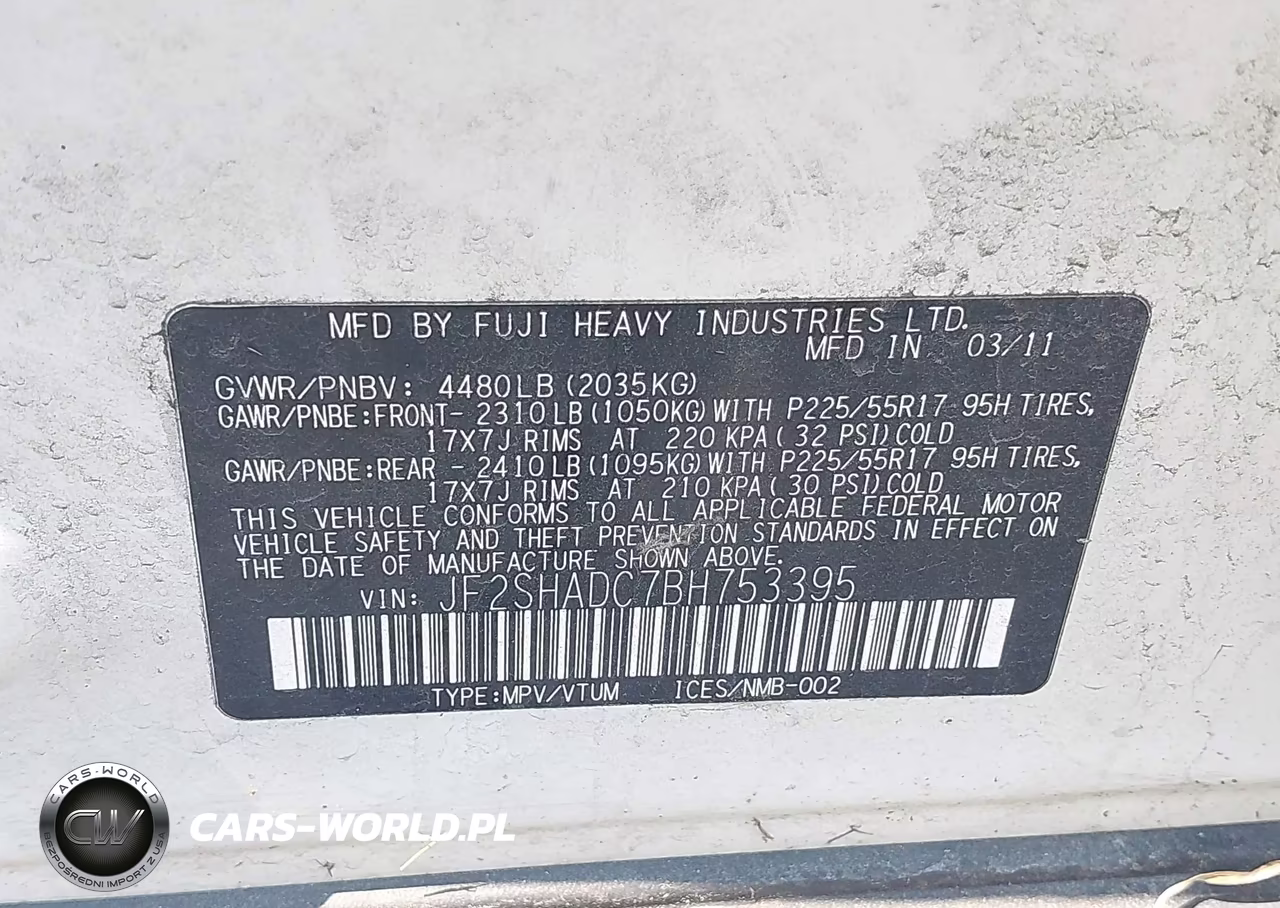 2011 Subaru Forester 2.5X Premium VIN:JF2SHADC7BH753395 - 9
