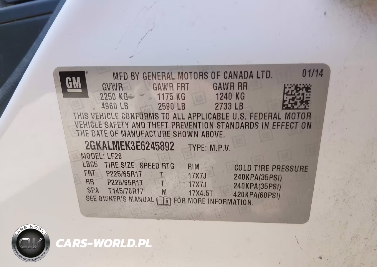 2014 GMC Terrain Sle-1 VIN:2GKALMEK3E6245892 - 9