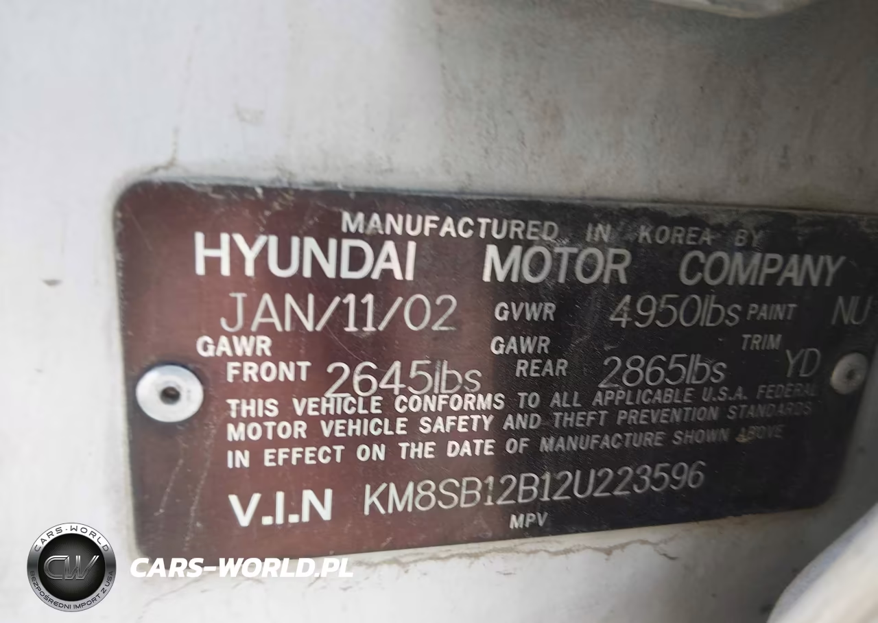 2002 Hyundai Santa Fe VIN:KM8SB12B12U223596 - 9
