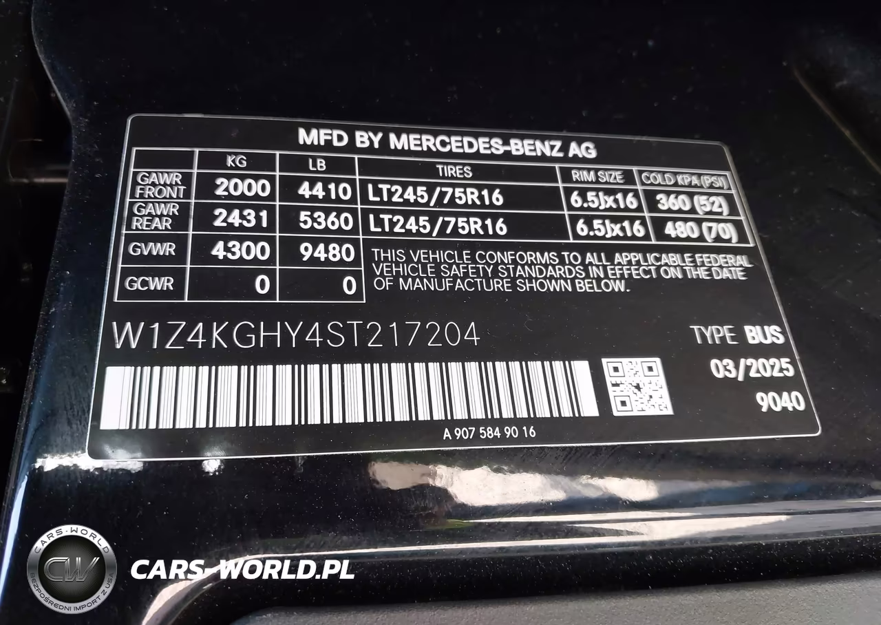 2025 Mercedes-Benz Sprinter 2500 High Roof 4-Cyl Diesel VIN:W1Z4KGHY4ST217204 - 9