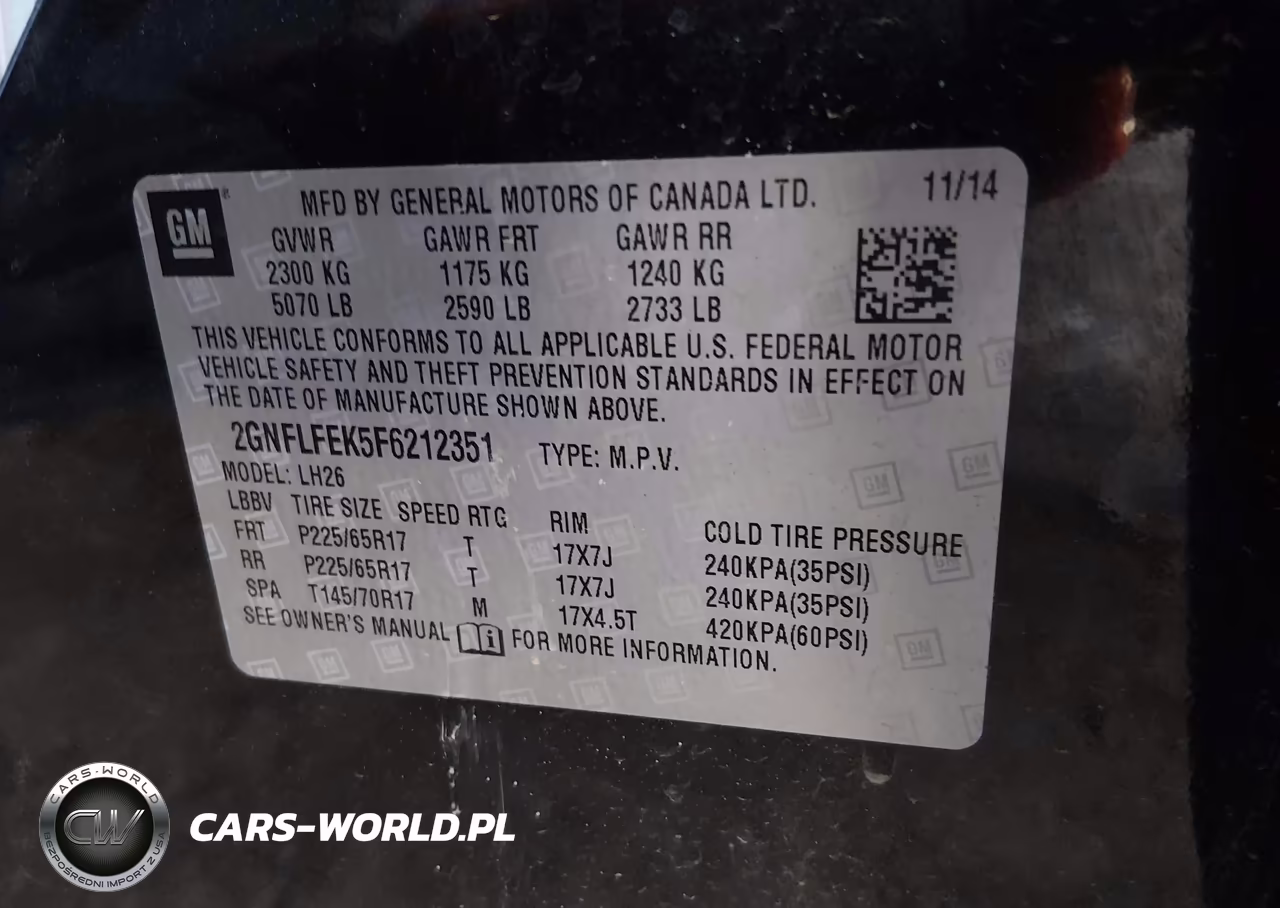 2015 Chevrolet Equinox Lt VIN:2GNFLFEK5F6212351 - 9