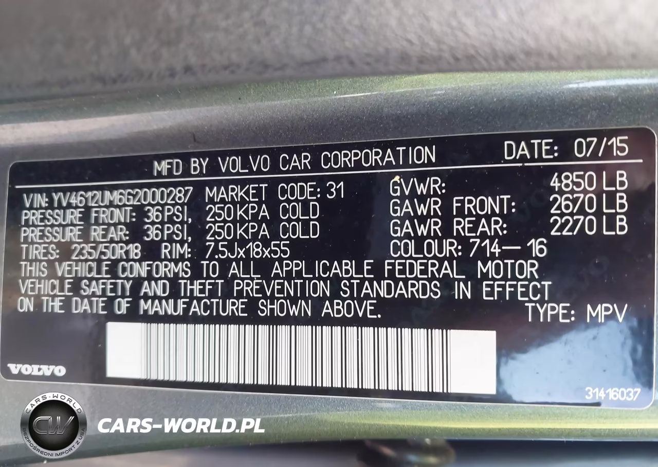 2016 Volvo S60 Cross Country T5 Platinum VIN:YV4612UM6G2000287 - 9