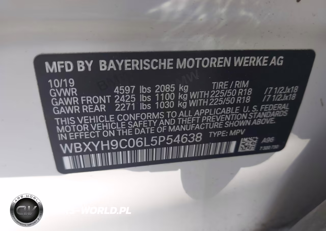 2020 BMW X2 Sdrive28I VIN:WBXYH9C06L5P54638 - 9