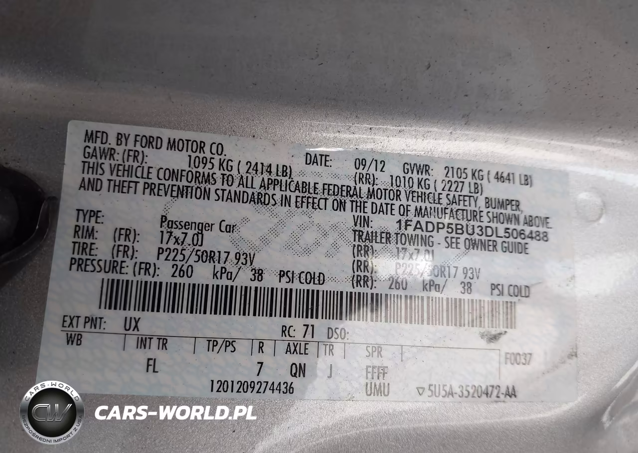 2013 Ford C-Max Hybrid Sel VIN:1FADP5BU3DL506488 - 9