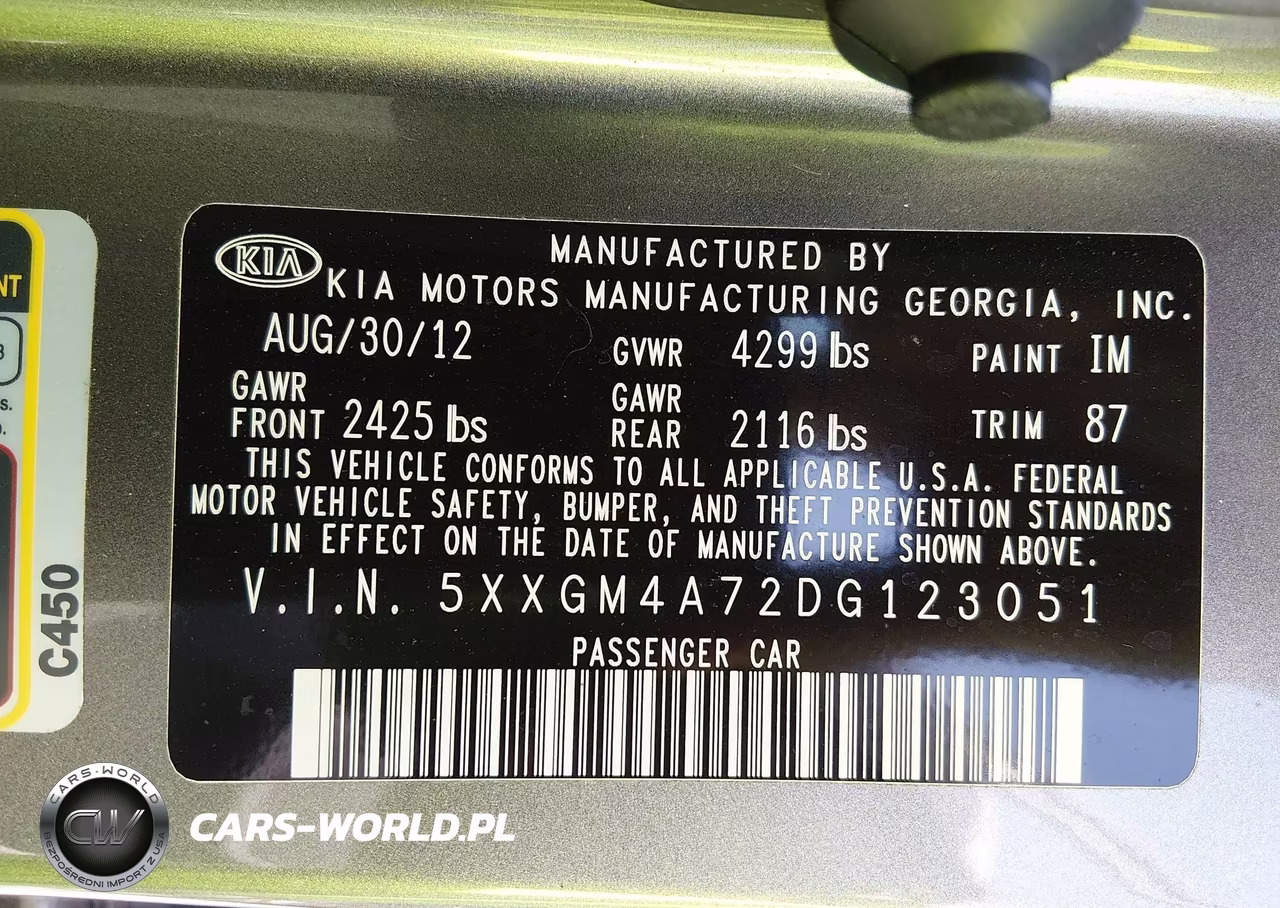2013 Kia Optima Lx VIN:5XXGM4A72DG123051 - 9