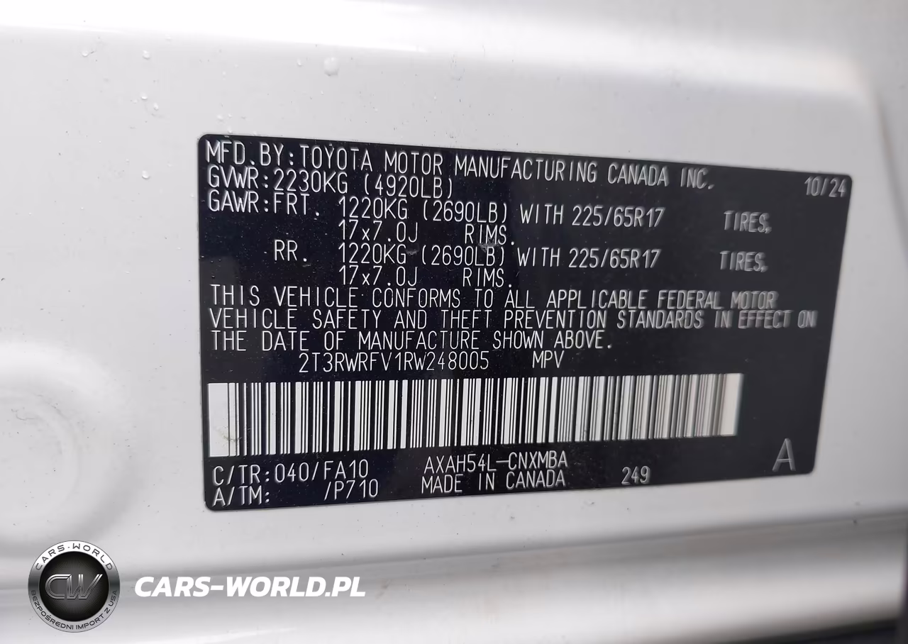 2024 Toyota Rav4 Hybrid Xle VIN:2T3RWRFV1RW248005 - 9