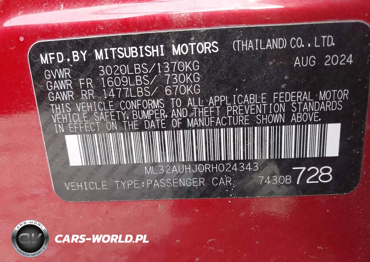 2024 Mitsubishi Mirage Es-Le VIN:ML32AUHJ0RH024343 - 9