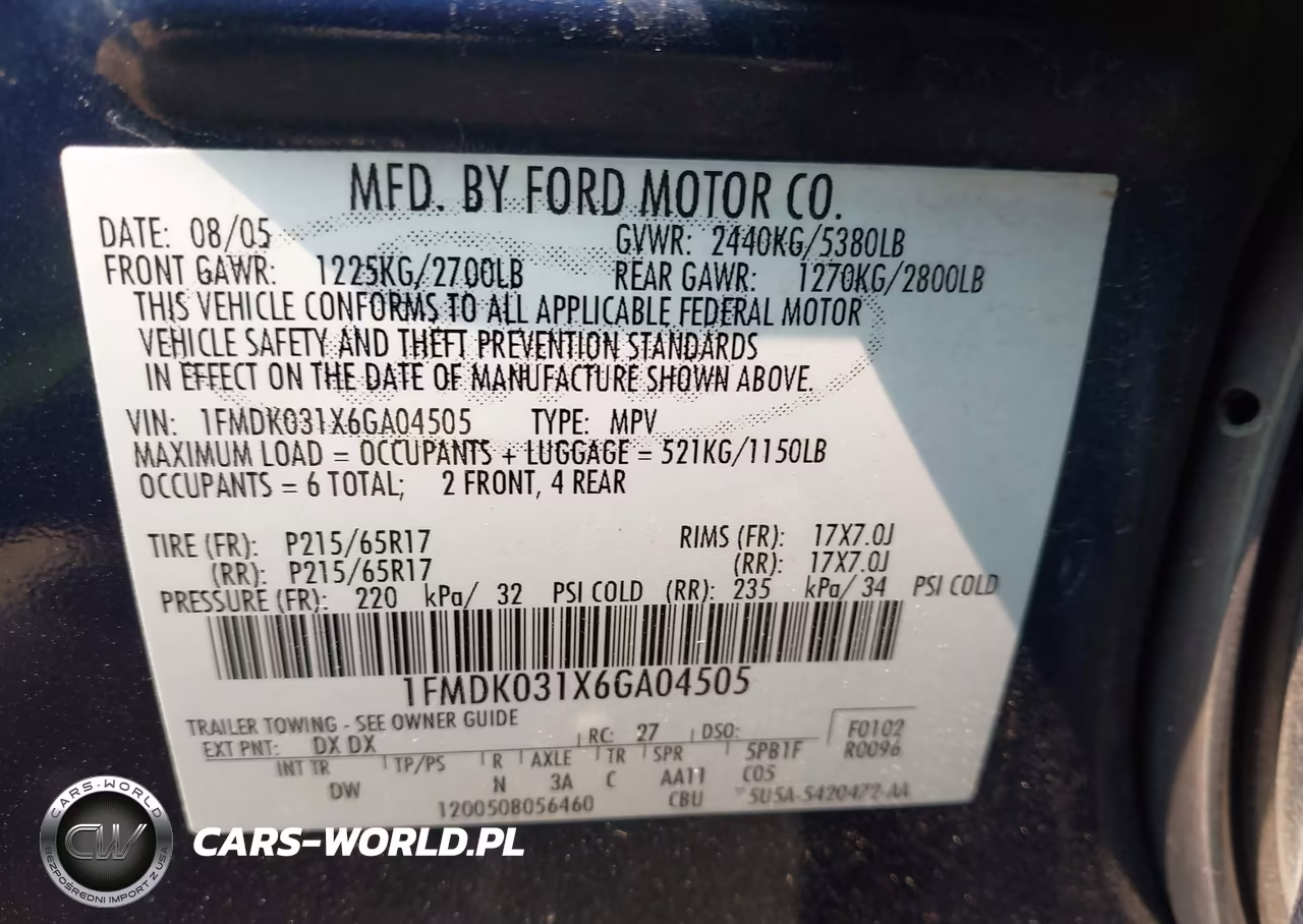 2006 Ford Freestyle Limited VIN:1FMDK031X6GA04505 - 9