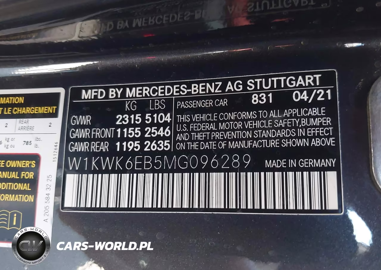 2021 Mercedes-Benz Amg C 43 4Matic VIN:W1KWK6EB5MG096289 - 9