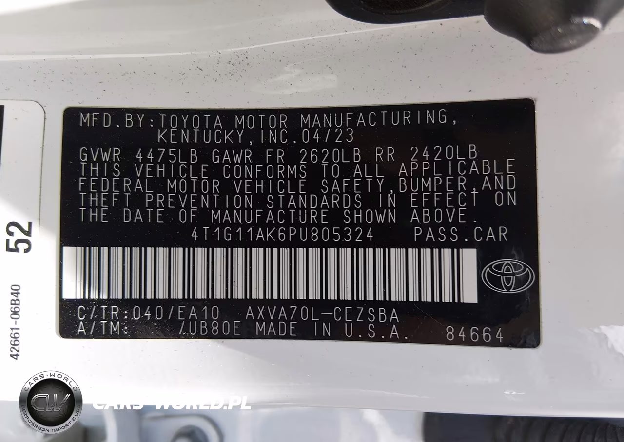 2023 Toyota Camry Se VIN:4T1G11AK6PU805324 - 9
