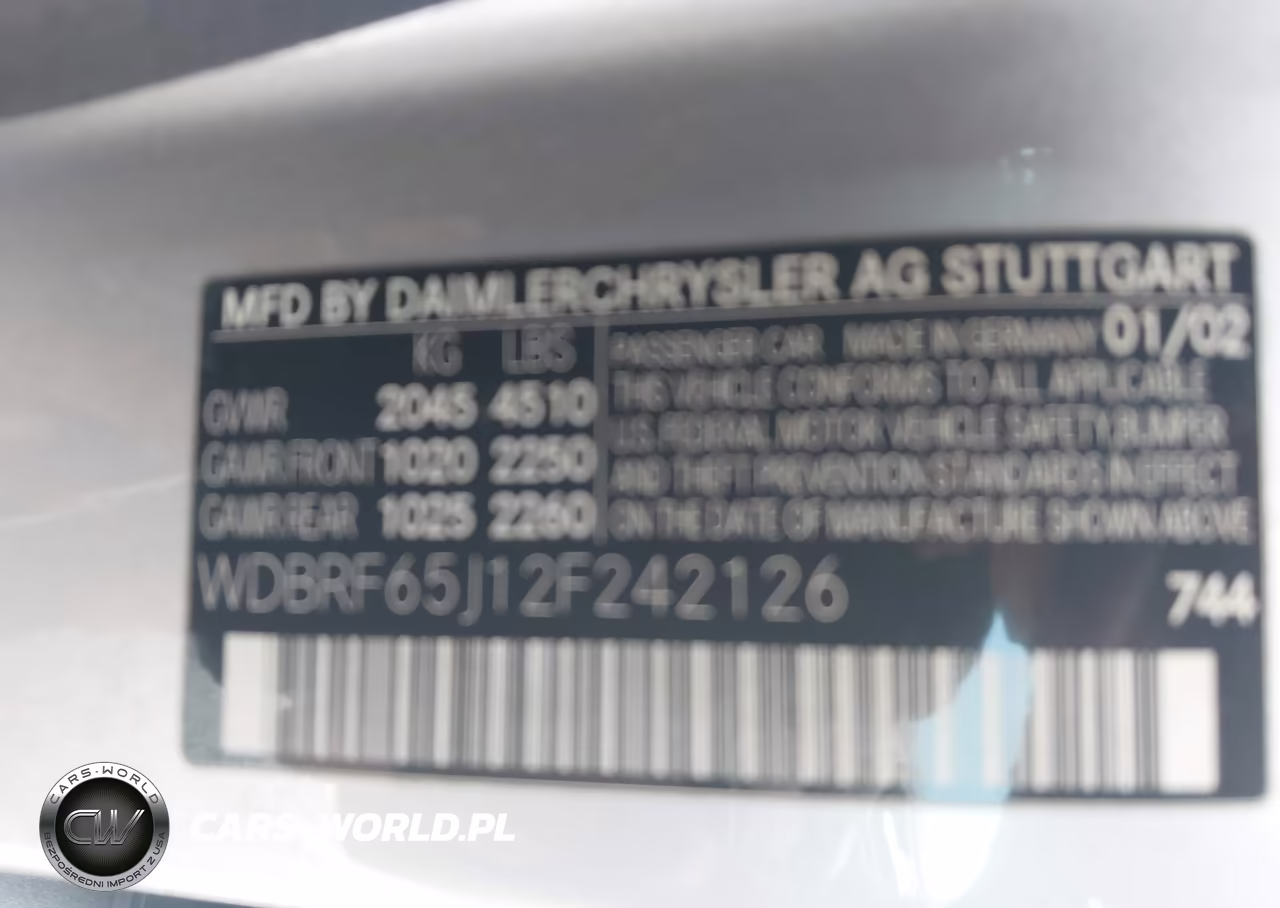 2002 Mercedes-Benz C 32 Amg VIN:WDBRF65J12F242126 - 9