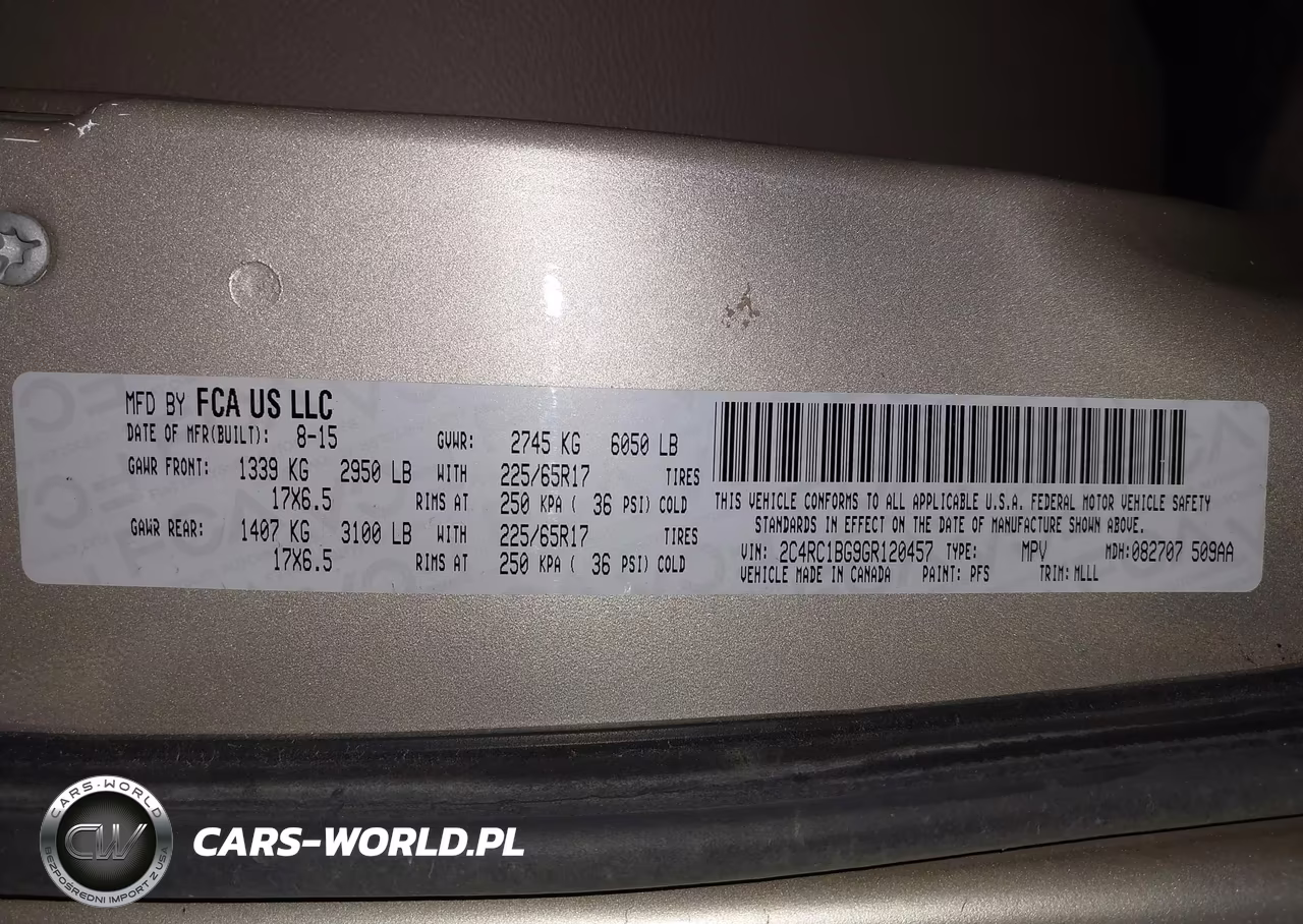 2016 Chrysler Town & Country Touring VIN:2C4RC1BG9GR120457 - 9