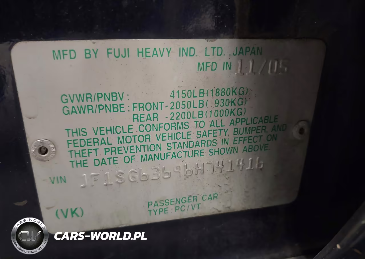 2006 Subaru Forester 2.5X VIN:JF1SG63696H741416 - 9